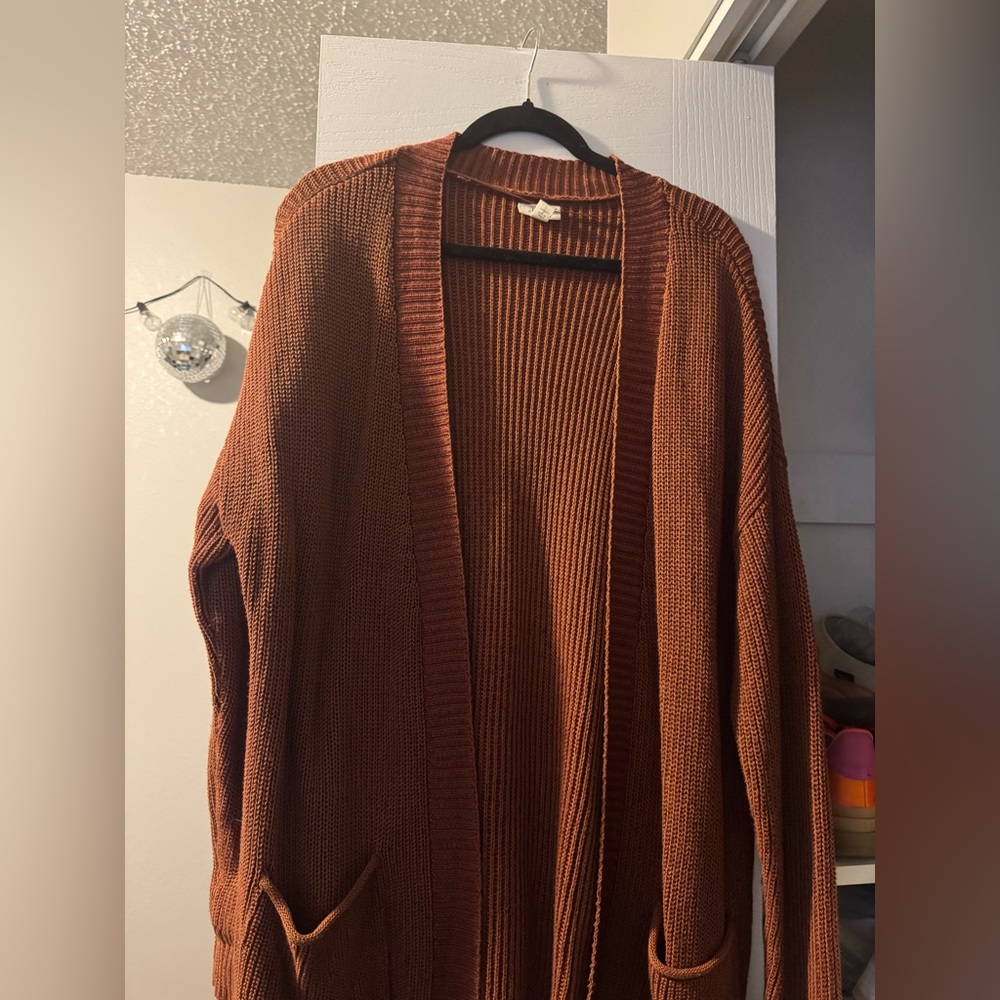 a.n.a Warm Cinnamon Knit Cardigan